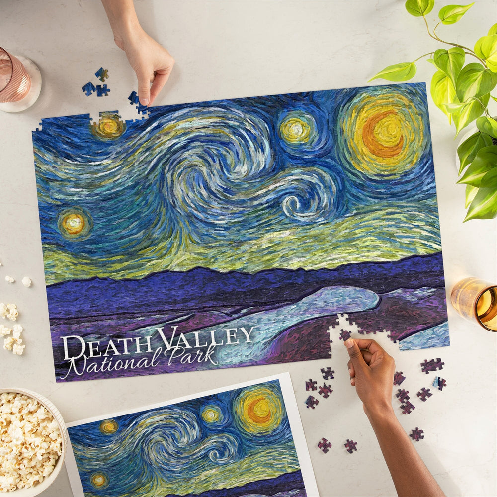 Death Valley National Park, California, Starry Night, Jigsaw Puzzle Puzzle Lantern Press 