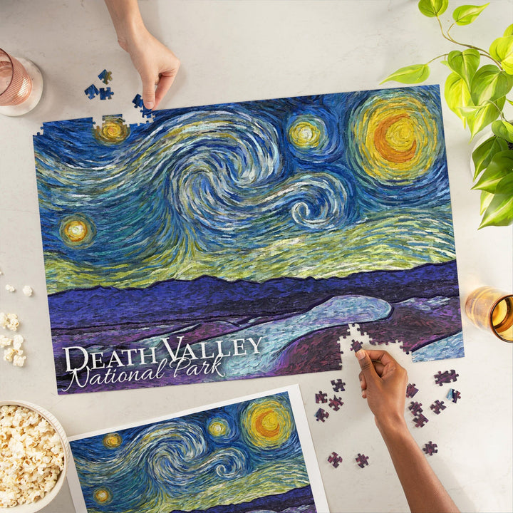 Death Valley National Park, California, Starry Night, Jigsaw Puzzle Puzzle Lantern Press 