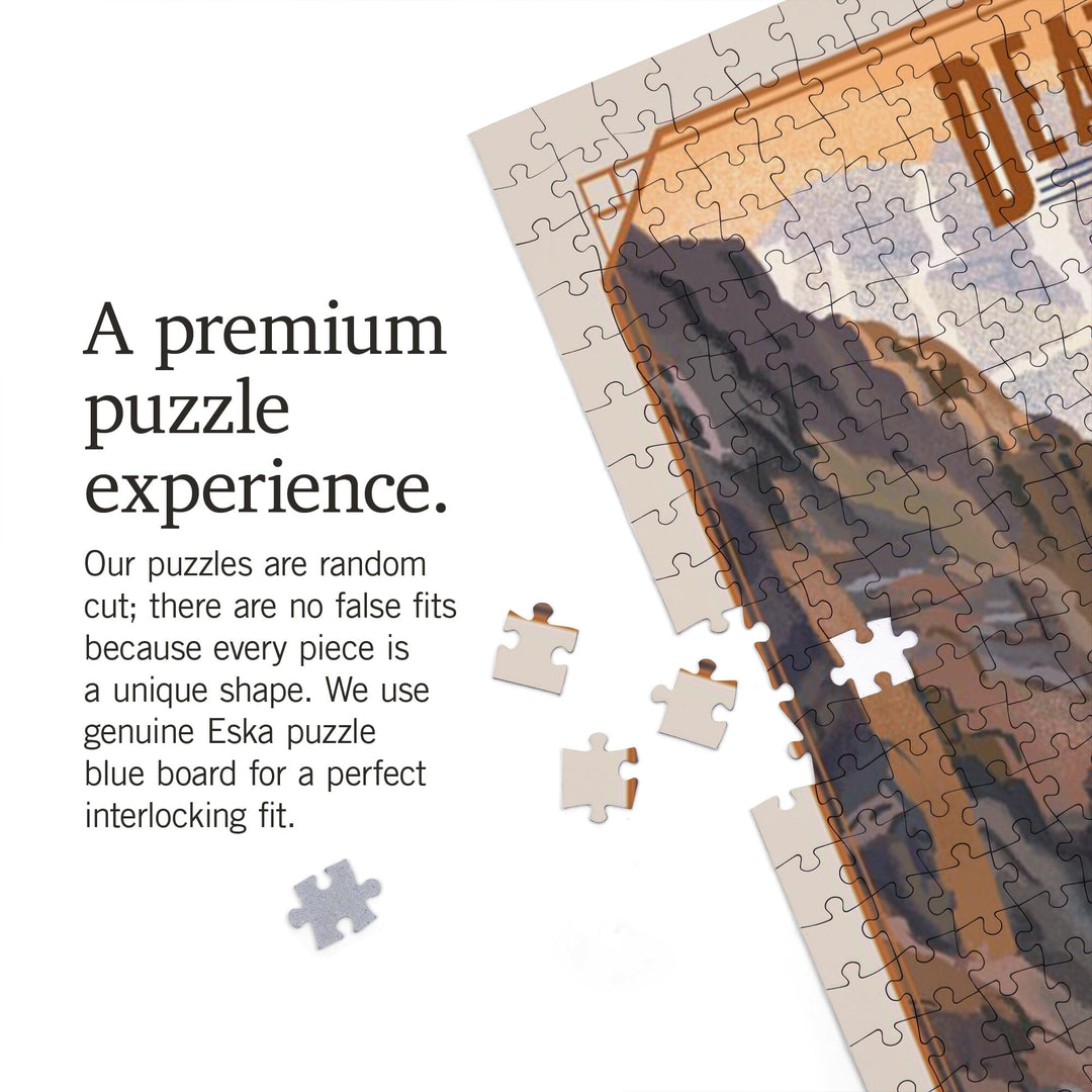 Death Valley National Park, California, Titus Canyon, Lithograph National Park Series, Jigsaw Puzzle Puzzle Lantern Press 