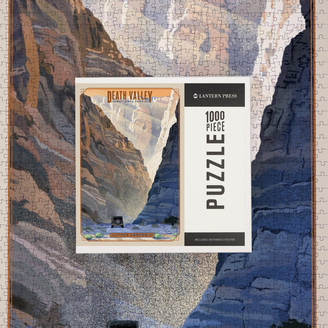 Death Valley National Park, California, Titus Canyon, Lithograph National Park Series, Jigsaw Puzzle Puzzle Lantern Press 
