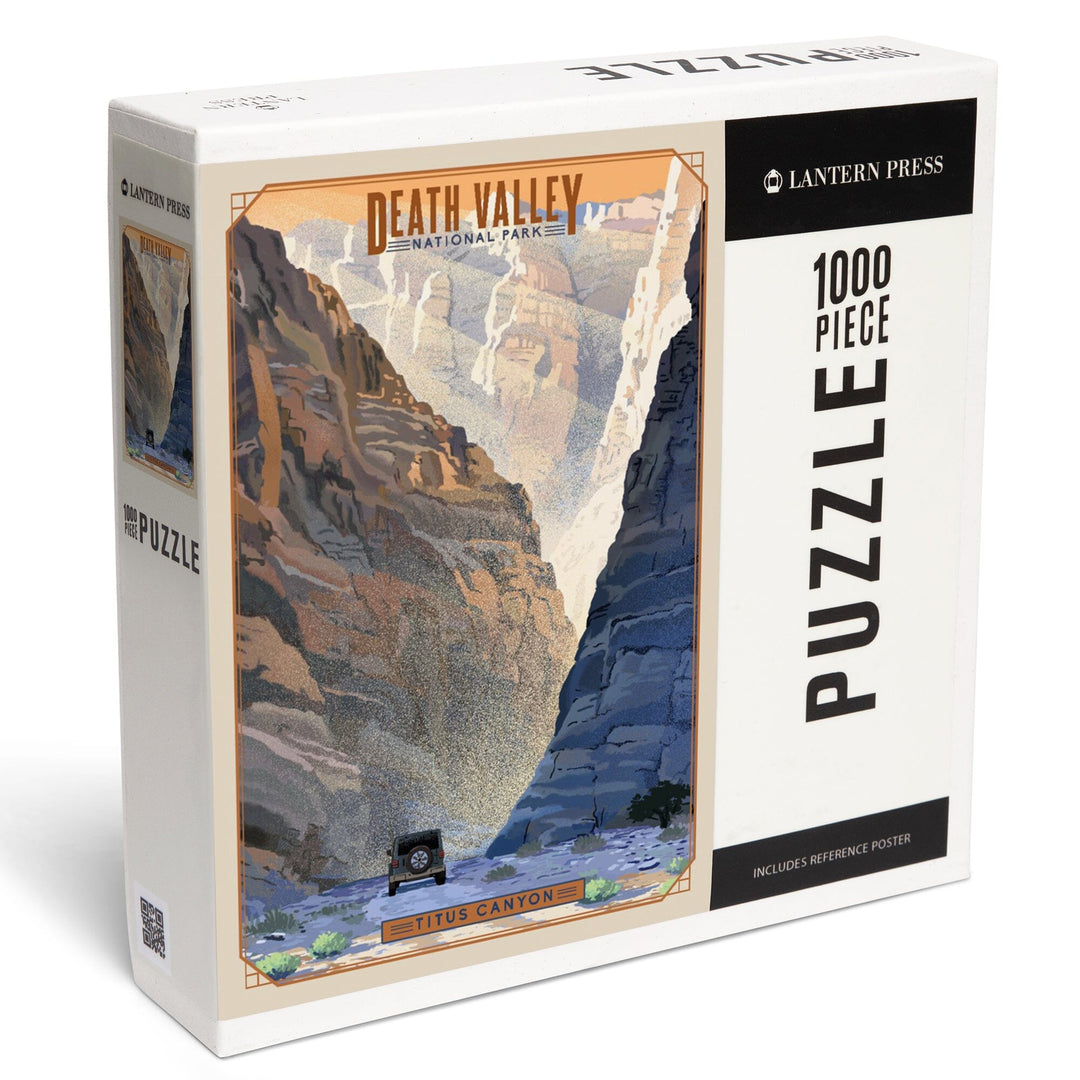 Death Valley National Park, California, Titus Canyon, Lithograph National Park Series, Jigsaw Puzzle Puzzle Lantern Press 
