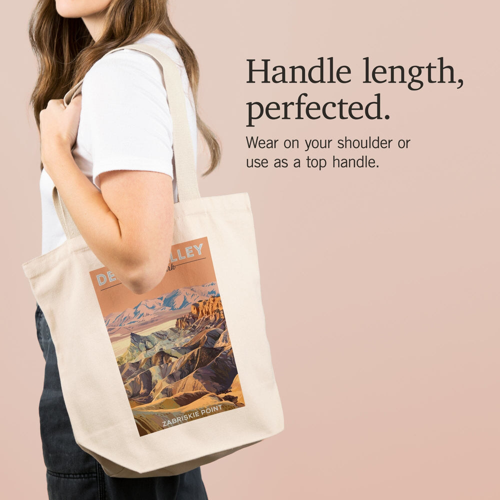 Death Valley National Park, California, Zabriskie Point, Painterly Series, Tote Bag Totes Lantern Press 