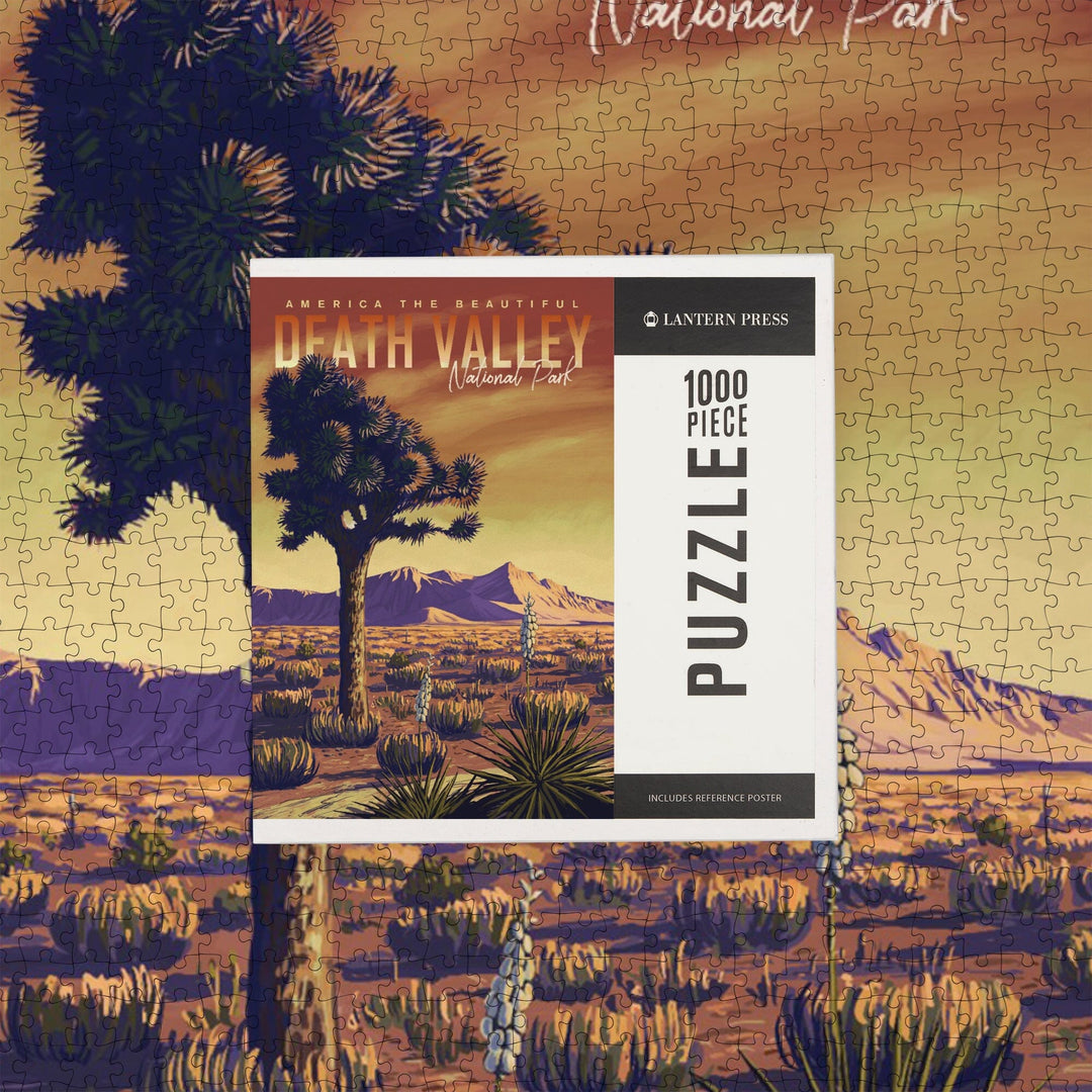 Death Valley National Park, Joshua Tree, Painterly Series, Jigsaw Puzzle Puzzle Lantern Press 