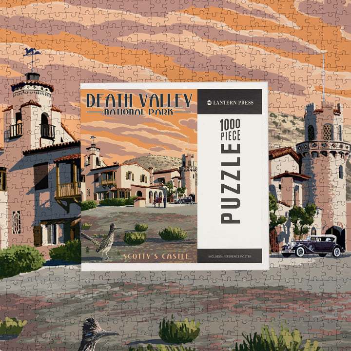 Death Valley National Park, Scotty's Castle, Painterly Series, Jigsaw Puzzle Puzzle Lantern Press 