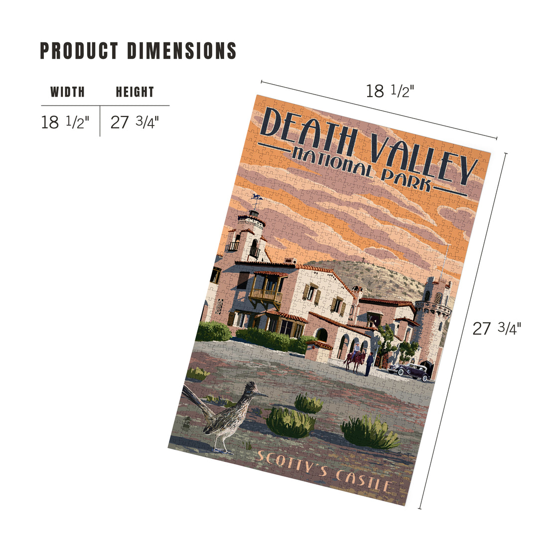 Death Valley National Park, Scotty's Castle, Painterly Series, Jigsaw Puzzle Puzzle Lantern Press 