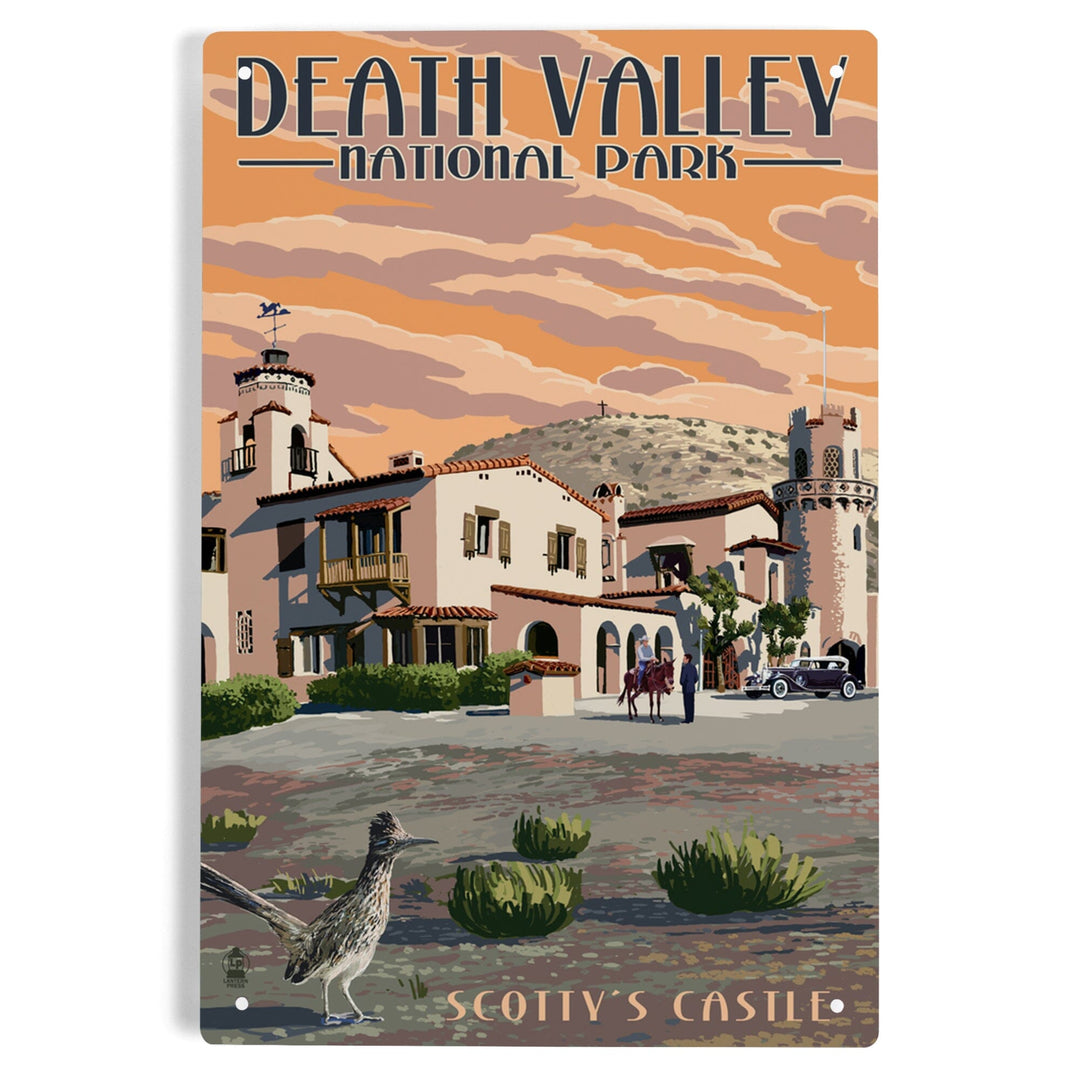 Death Valley National Park, Scotty's Castle, Painterly Series, Metal Signs Metal Lantern Press 