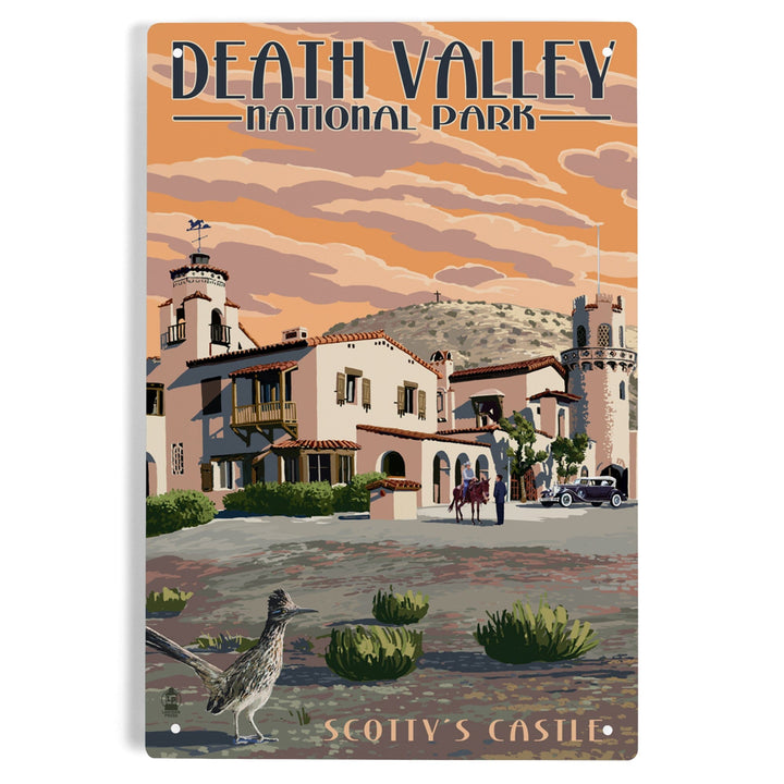 Death Valley National Park, Scotty's Castle, Painterly Series, Metal Signs Metal Lantern Press 