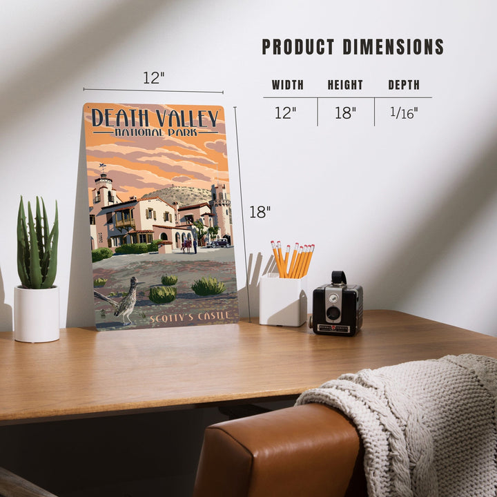 Death Valley National Park, Scotty's Castle, Painterly Series, Metal Signs Metal Lantern Press 