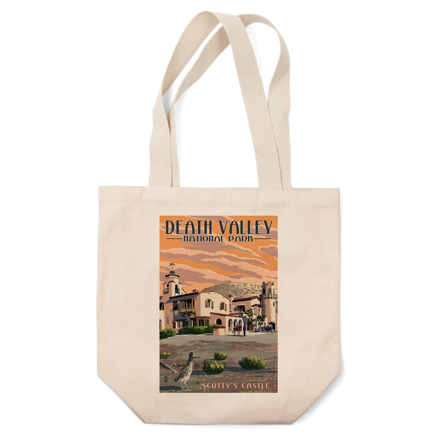 Death Valley National Park, Scotty's Castle, Painterly Series, Tote Bag Totes Lantern Press 