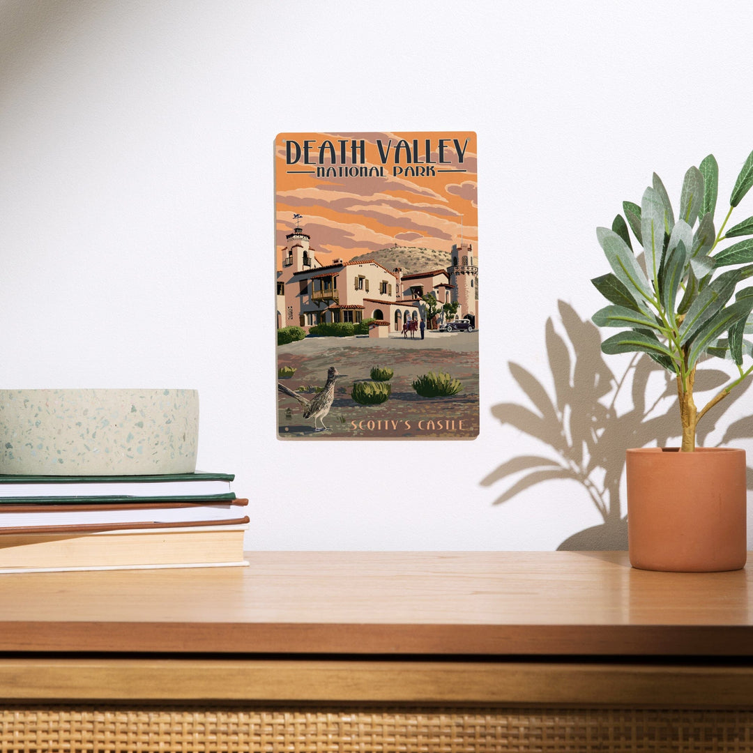 Death Valley National Park, Scotty's Castle, Painterly Series, Wood Signs and Postcards Wood Lantern Press 