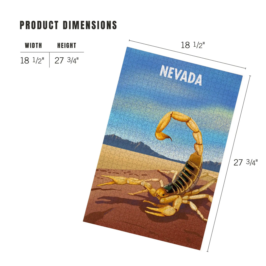 Nevada, Lithograph, Scorpion, Jigsaw Puzzle