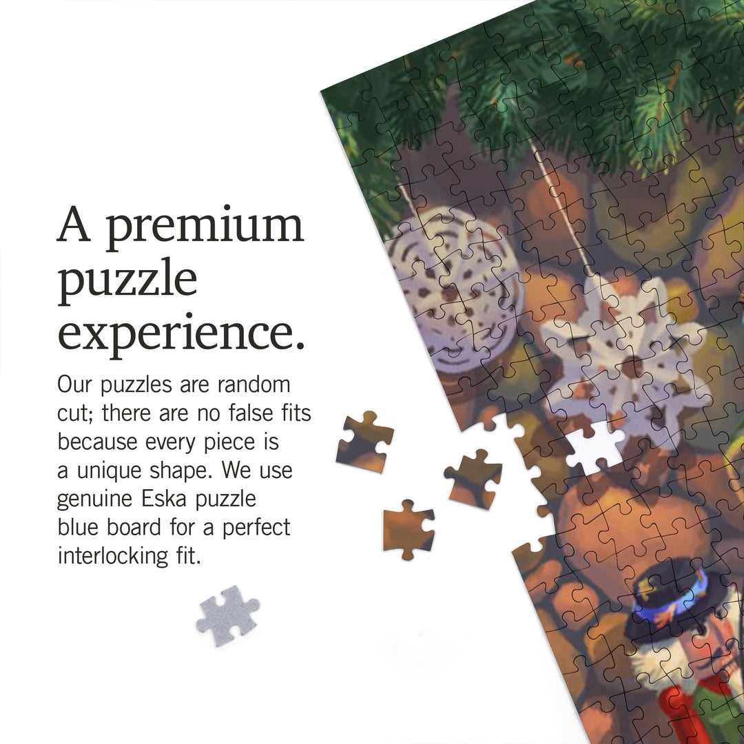Hooked on Holidays, Oil Painting, Christmas Bass, Image Only, Jigsaw Puzzle