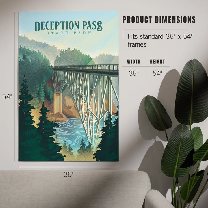 Deception Pass State Park, Washington, Lithograph, Art & Giclee Prints Art Lantern Press 