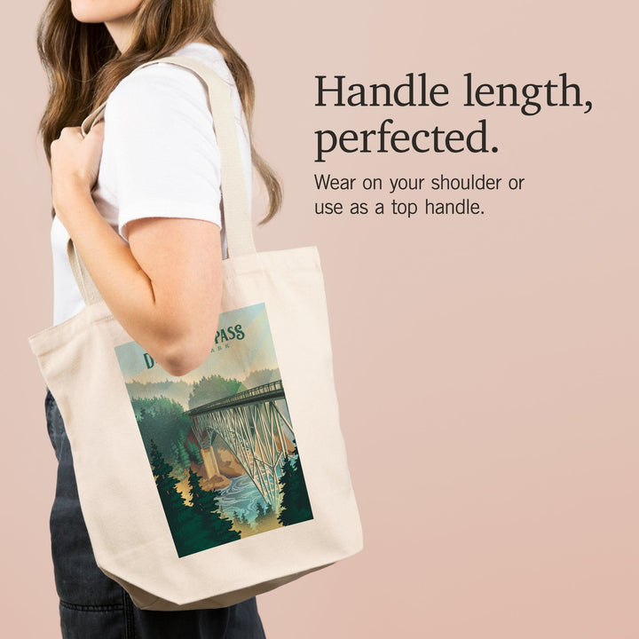 Deception Pass State Park, Washington, Lithograph, Tote Bag Totes Lantern Press 