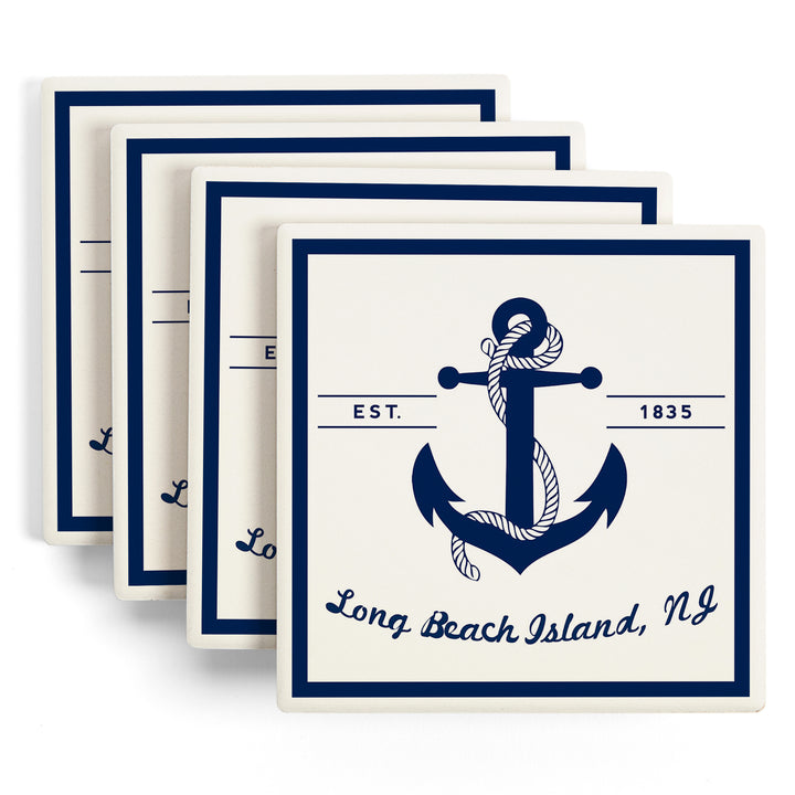 Long Beach Island, New Jersey, Blue and White Anchor, Coasters