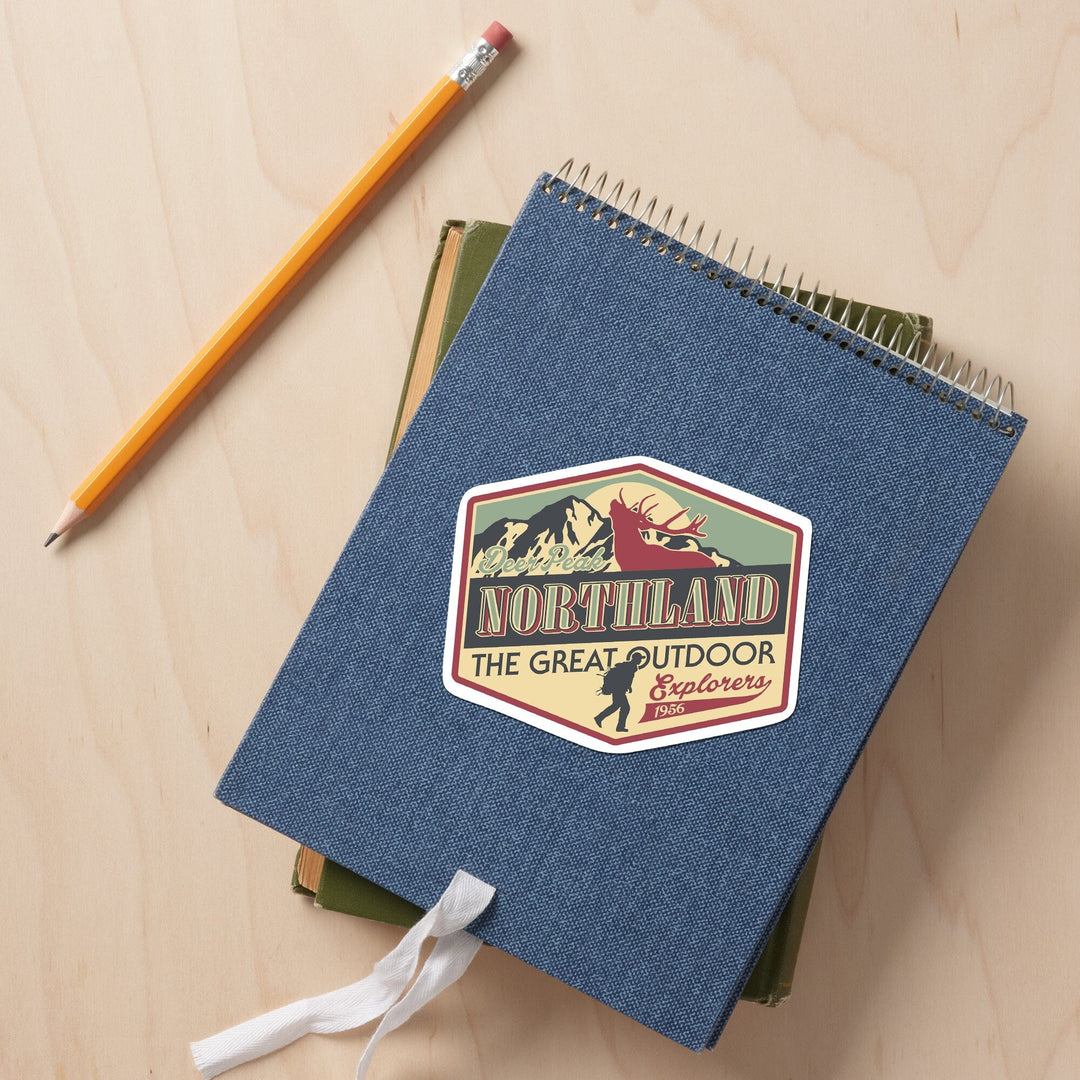 Deer Peak, Est 1956, Northland, Vintage, Contour, Vinyl Sticker Sticker Lantern Press 
