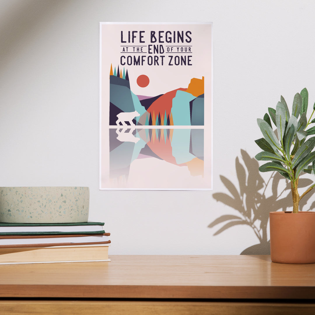 Wander More Collection, Life Begins at the End of Your Comfort Zone, Art & Giclee Prints