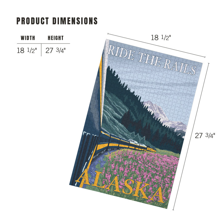 Denali, Alaska, Alaska Railroad Scene, Jigsaw Puzzle Puzzle Lantern Press 