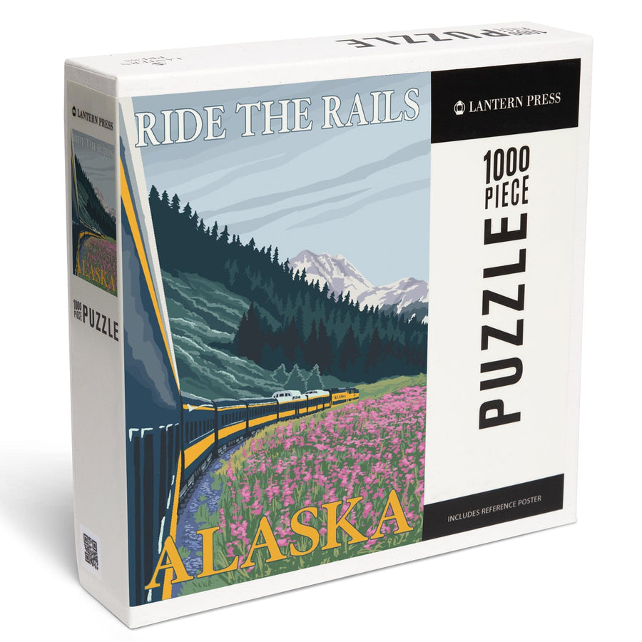 Denali, Alaska, Alaska Railroad Scene, Jigsaw Puzzle Puzzle Lantern Press 