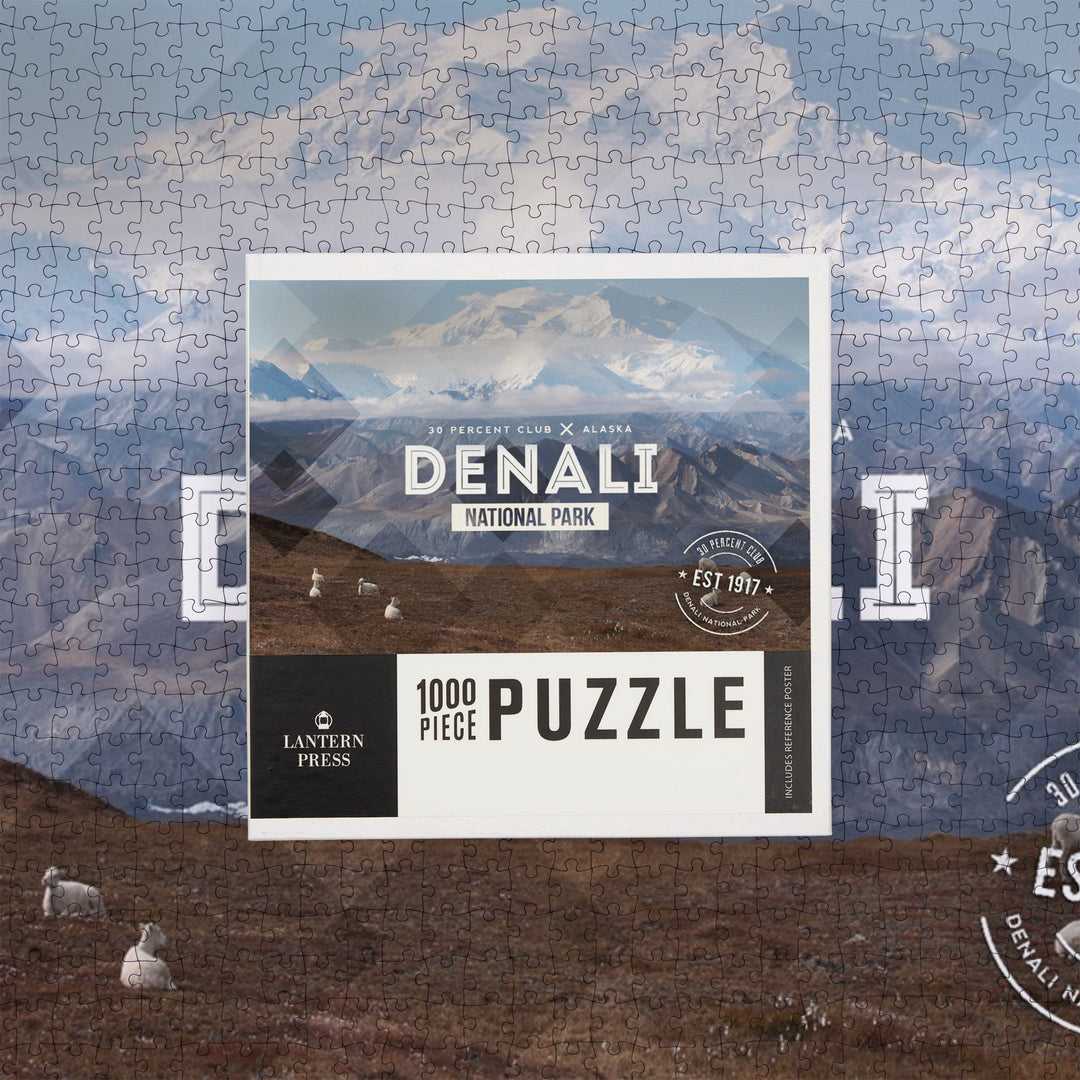 Denali National Park, Alaska, 30% Club, Jigsaw Puzzle Puzzle Lantern Press 