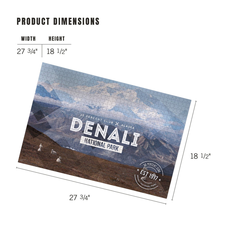Denali National Park, Alaska, 30% Club, Jigsaw Puzzle Puzzle Lantern Press 