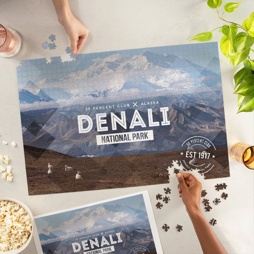 Denali National Park, Alaska, 30% Club, Jigsaw Puzzle Puzzle Lantern Press 