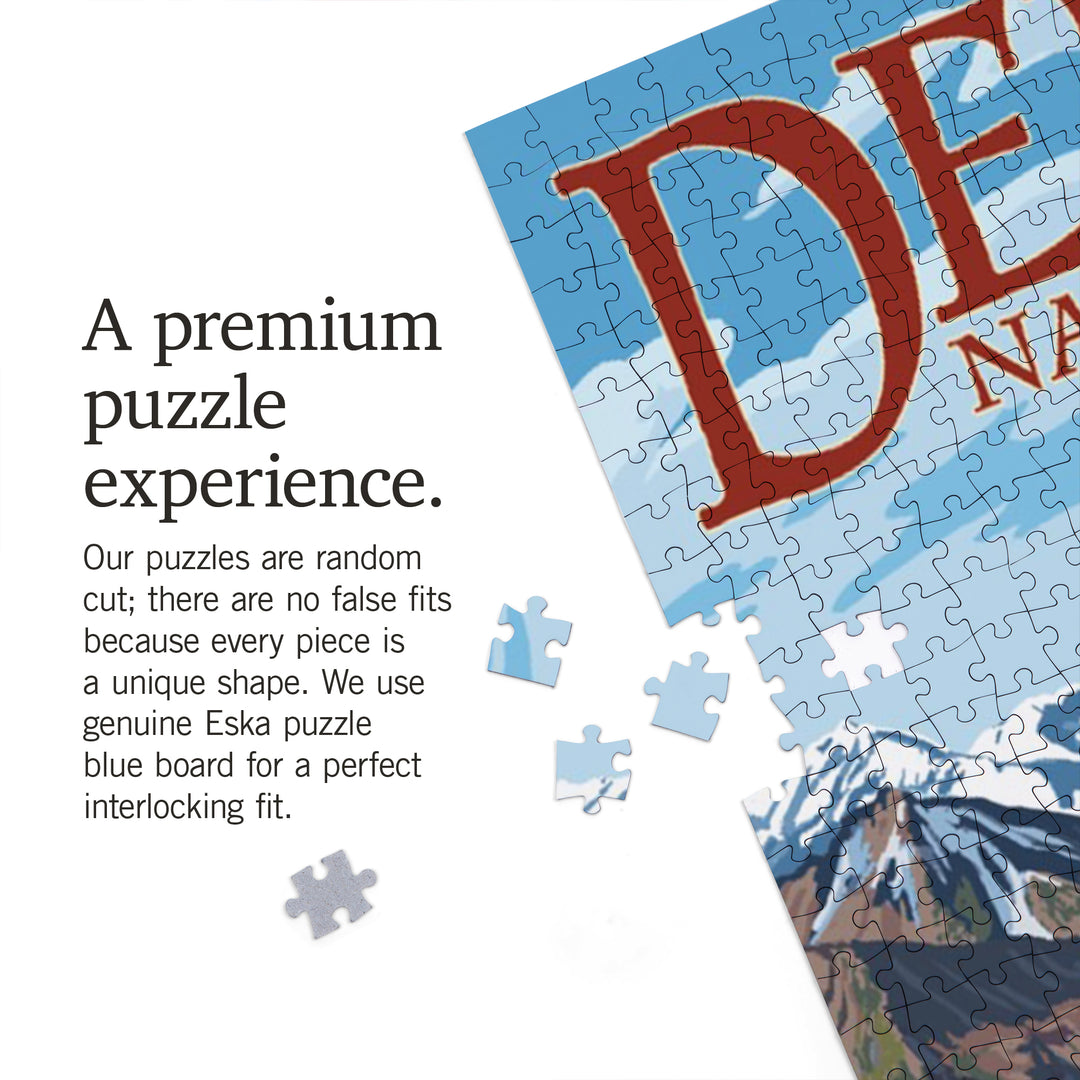 Denali National Park, Alaska, Camper Van, Jigsaw Puzzle Puzzle Lantern Press 