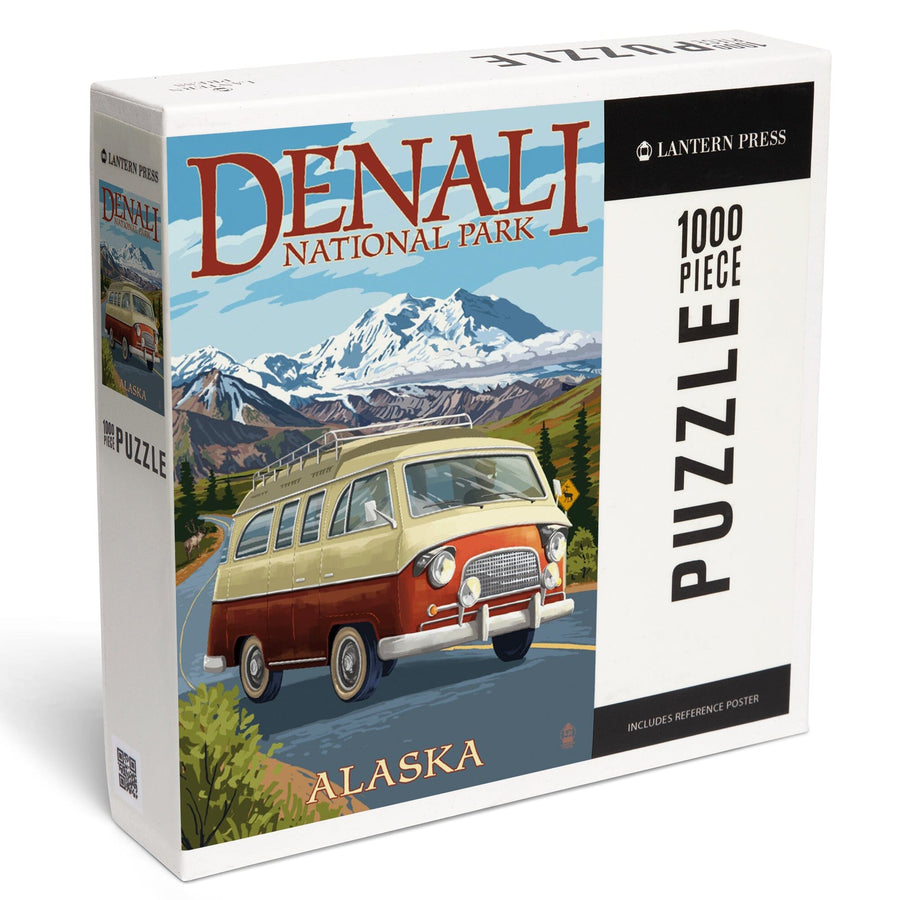 Denali National Park, Alaska, Camper Van, Jigsaw Puzzle Puzzle Lantern Press 