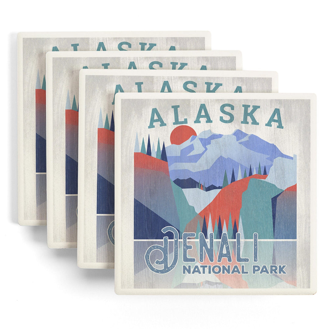 Denali National Park, Alaska, Coasters Coasters Lantern Press 