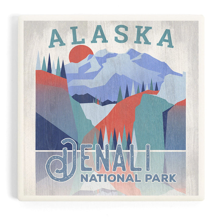 Denali National Park, Alaska, Coasters Coasters Lantern Press Coaster 