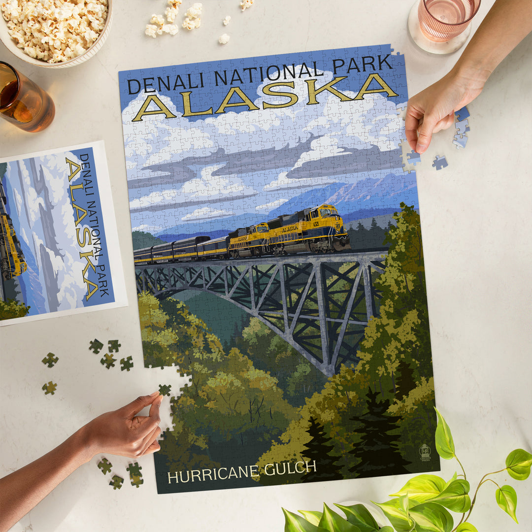 Denali National Park, Alaska, Hurricane Gulch, Jigsaw Puzzle Puzzle Lantern Press 