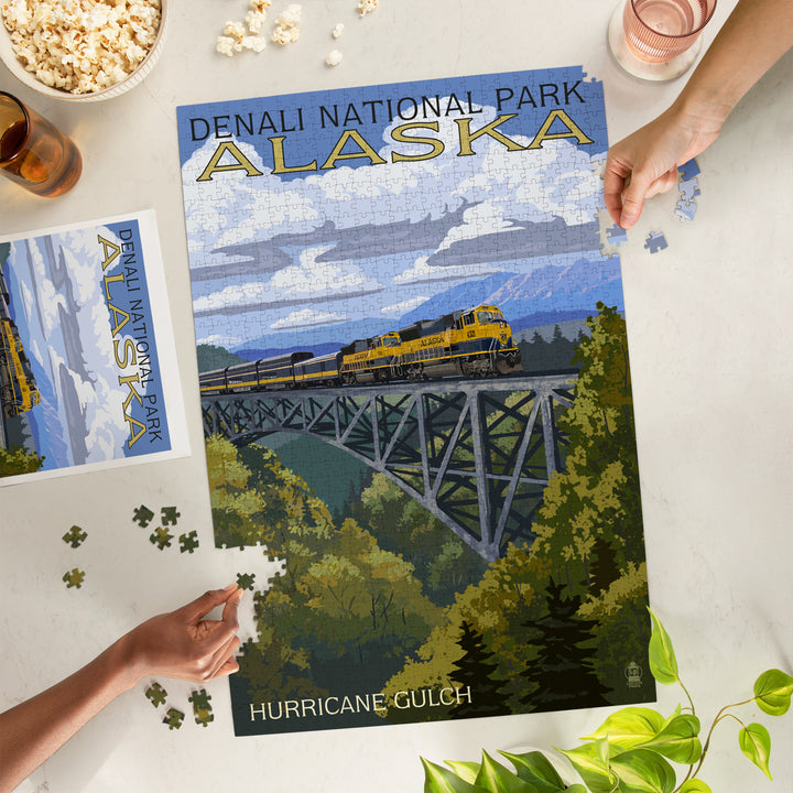 Denali National Park, Alaska, Hurricane Gulch, Jigsaw Puzzle Puzzle Lantern Press 