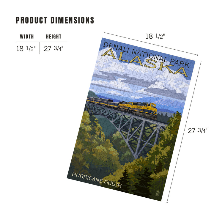 Denali National Park, Alaska, Hurricane Gulch, Jigsaw Puzzle Puzzle Lantern Press 