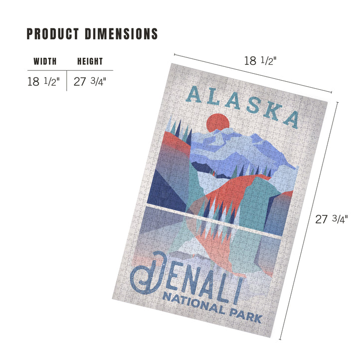 Denali National Park, Alaska, Jigsaw Puzzle Puzzle Lantern Press 