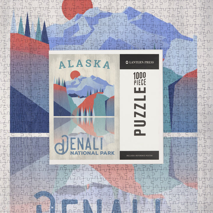 Denali National Park, Alaska, Jigsaw Puzzle Puzzle Lantern Press 