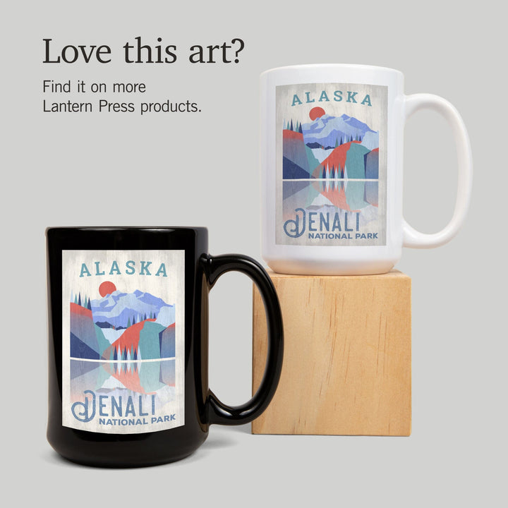 Denali National Park, Alaska, Lantern Press Artwork, Ceramic Mug Mugs Lantern Press 