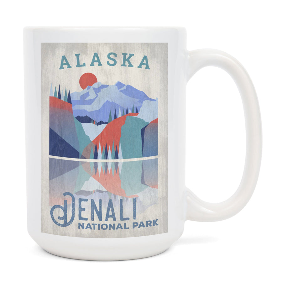 Denali National Park, Alaska, Lantern Press Artwork, Ceramic Mug Mugs Lantern Press 