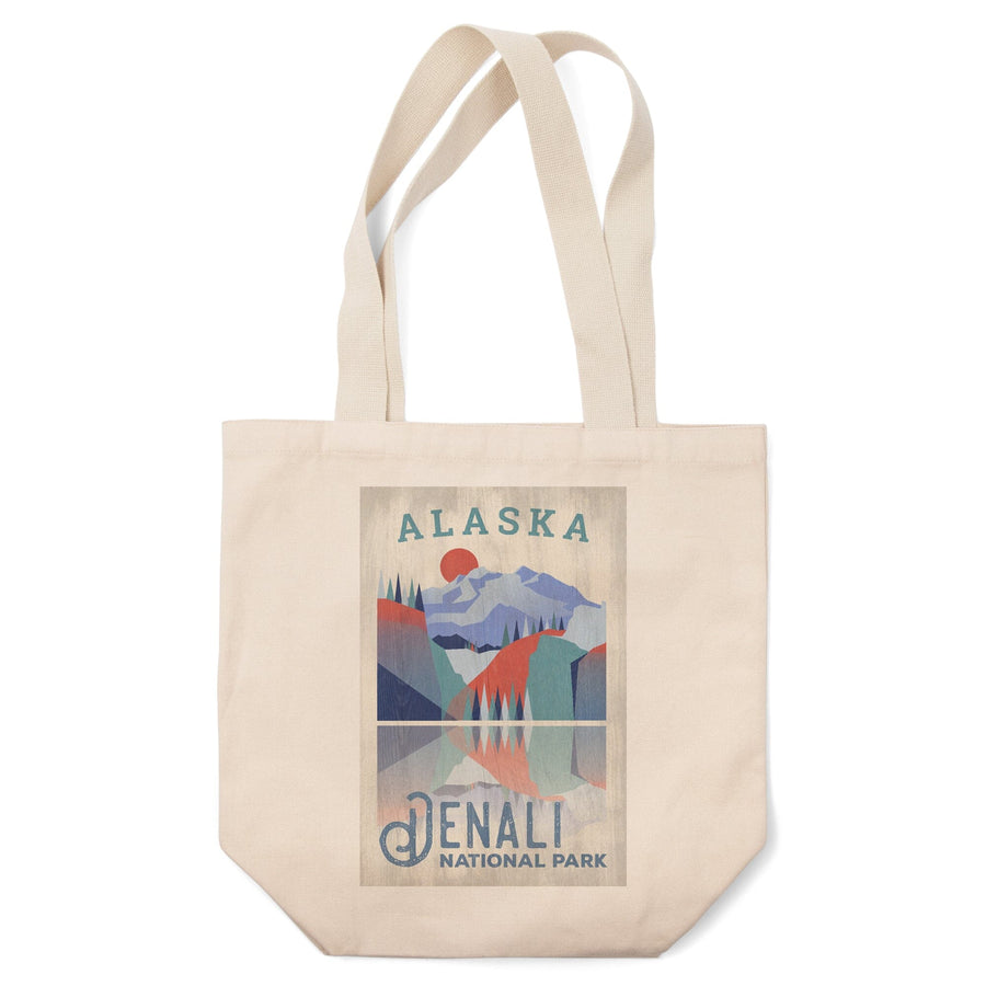 Denali National Park, Alaska, Lantern Press Artwork, Tote Bag Totes Lantern Press 