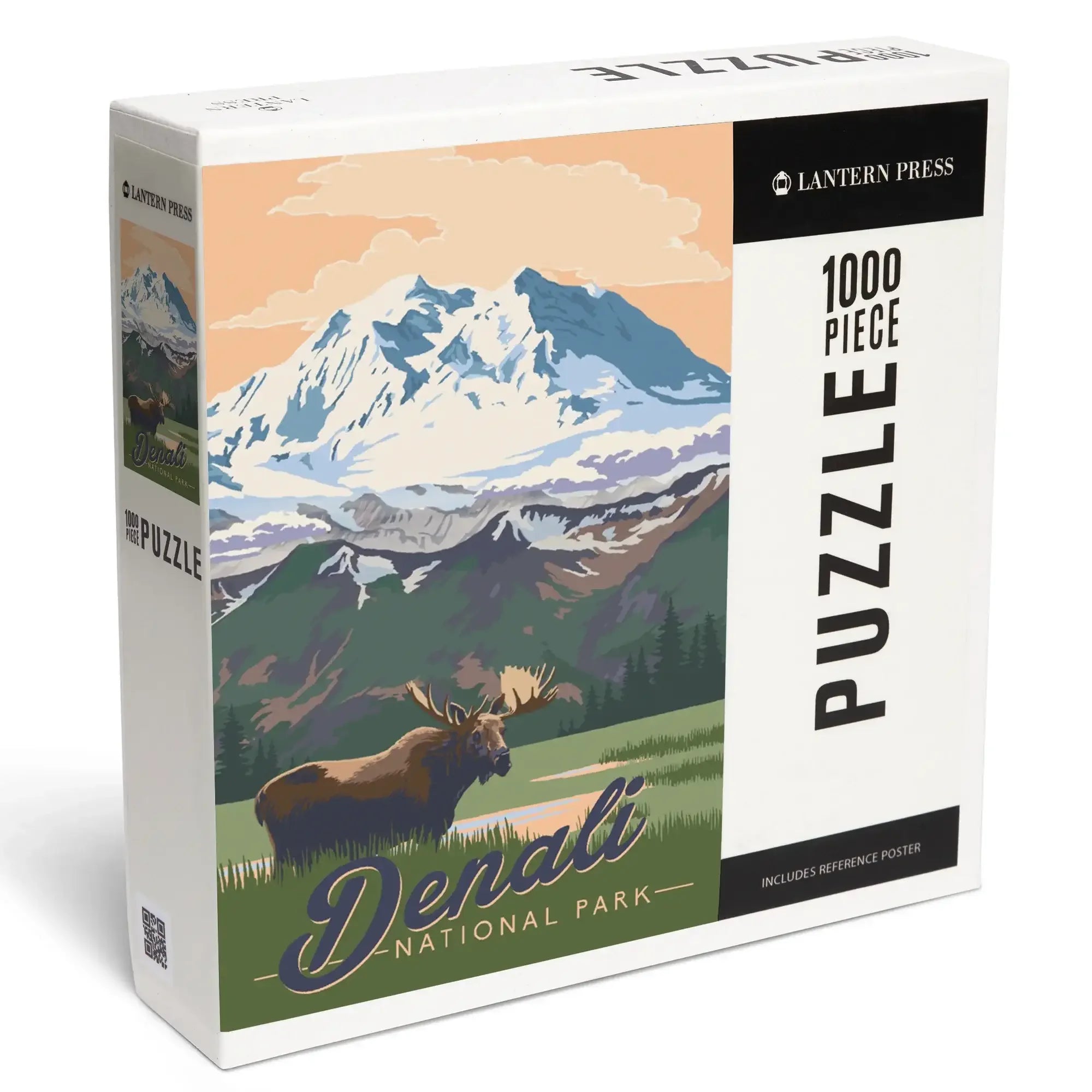 Denali National Park, Alaska, Moose and Mountains, 1000 piece