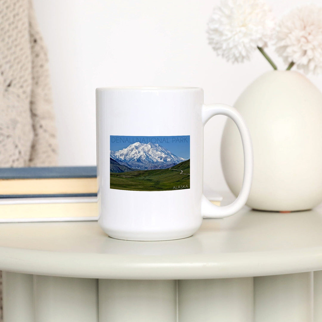 Denali National Park, Alaska, Mountain View, Lantern Press Photography, Ceramic Mug Mugs Lantern Press 