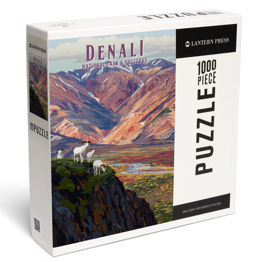 Denali National Park, Alaska, Painterly National Park Series, Jigsaw Puzzle Puzzle Lantern Press 