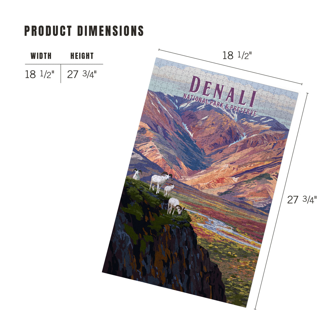 Denali National Park, Alaska, Painterly National Park Series, Jigsaw Puzzle Puzzle Lantern Press 