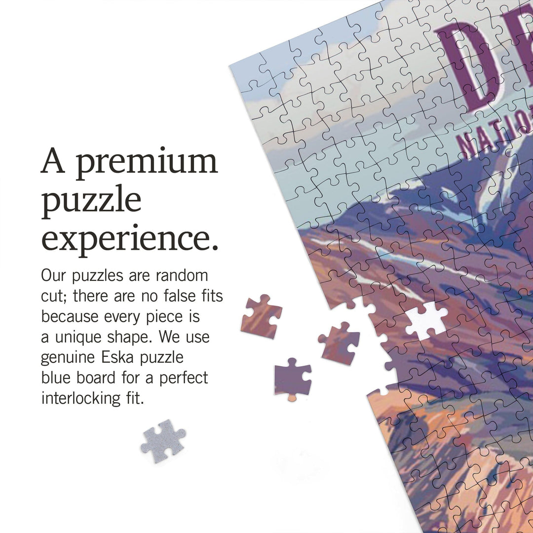 Denali National Park, Alaska, Painterly National Park Series, Jigsaw Puzzle - Lantern Press