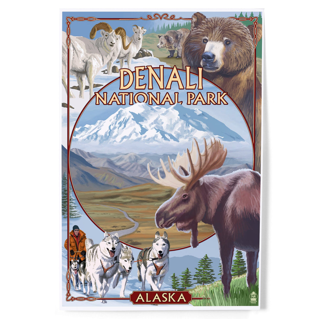 Denali National Park, Alaska, Park Views, Art & Giclee Prints Art Lantern Press 
