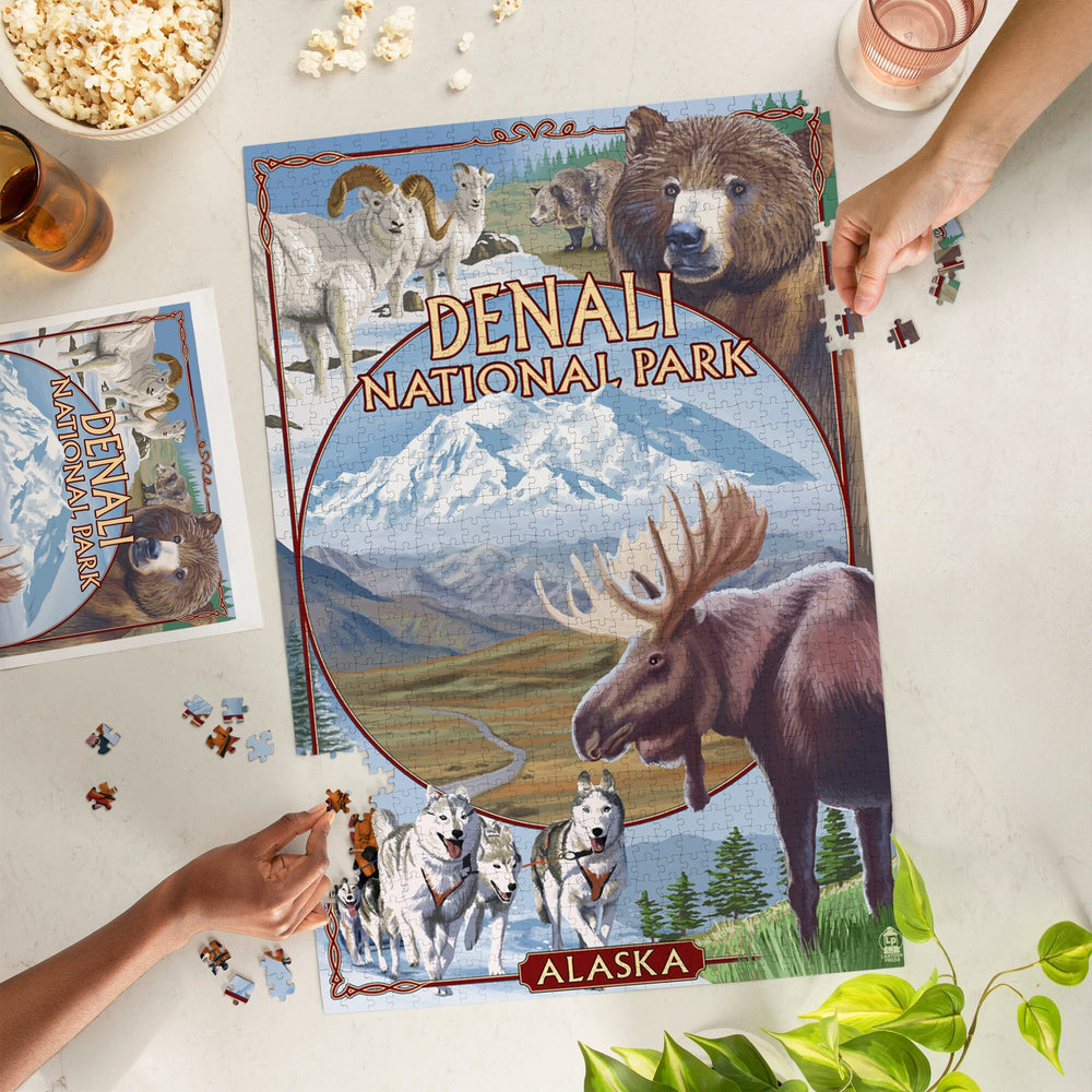 Denali National Park, Alaska, Park Views, Jigsaw Puzzle Puzzle Lantern Press 