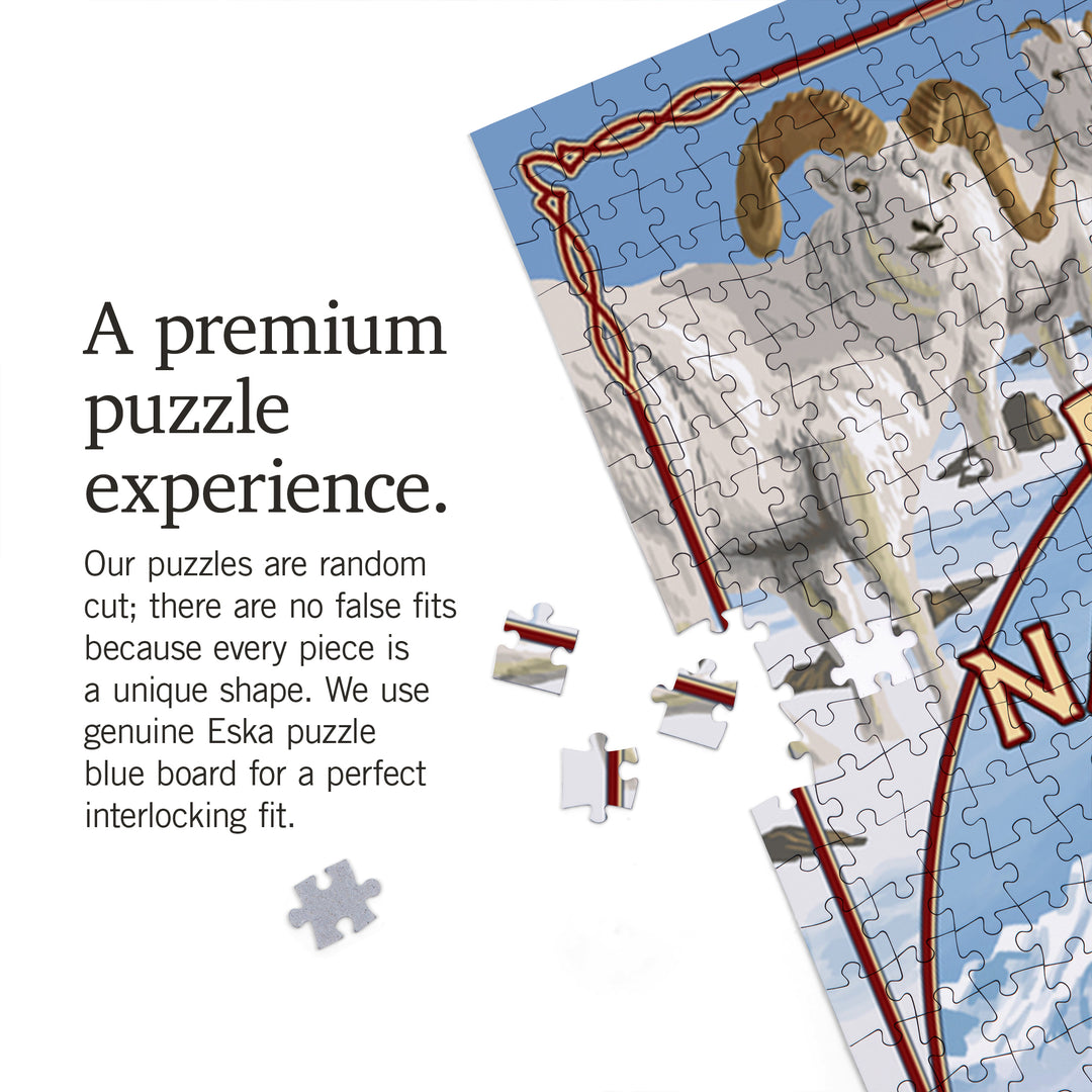 Denali National Park, Alaska, Park Views, Jigsaw Puzzle Puzzle Lantern Press 