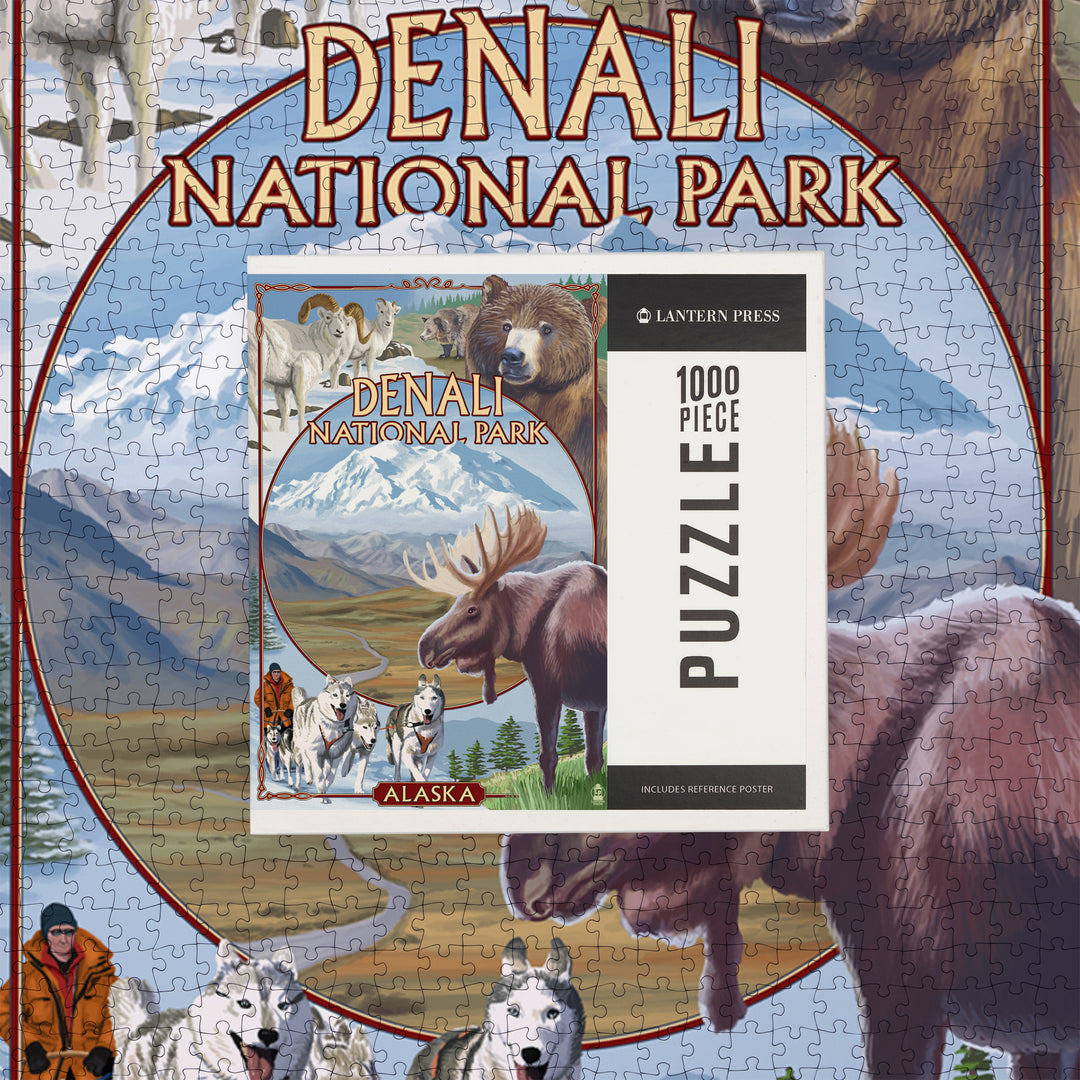Denali National Park, Alaska, Park Views, Jigsaw Puzzle Puzzle Lantern Press 
