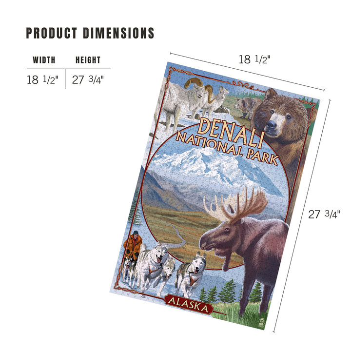 Denali National Park, Alaska, Park Views, Jigsaw Puzzle Puzzle Lantern Press 