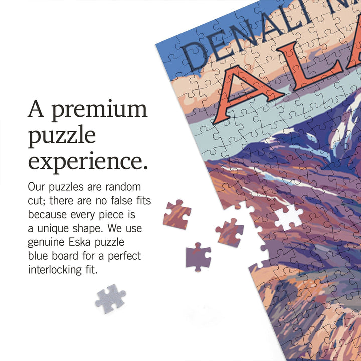 Denali National Park, Alaska, Polychrome Pass, Painterly National Park Series, Jigsaw Puzzle Puzzle Lantern Press 