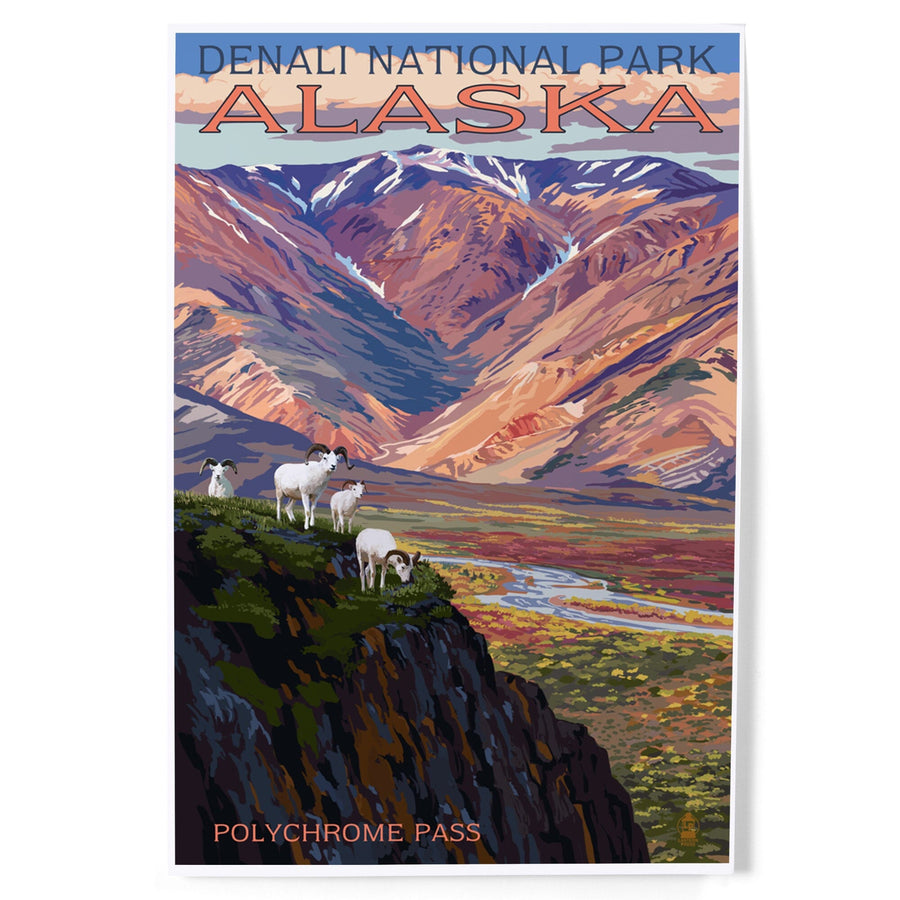 Denali National Park, Alaska, Polychrome Pass, Painterly Series, Art & Giclee Prints Art Lantern Press 